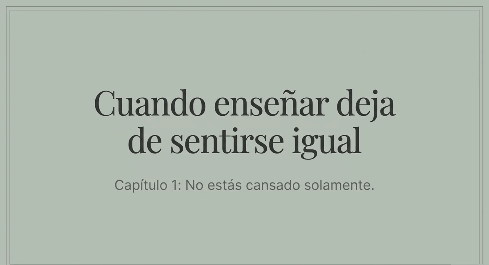 Portada del curso Cuando enseñar agota